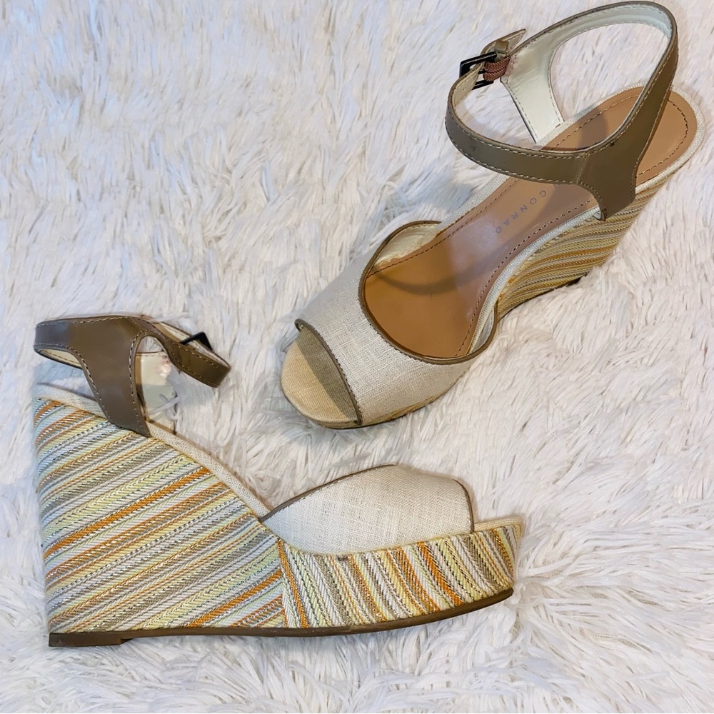 LC Lauren Conrad Dakota Natural Wedges 7.5 w/ Box